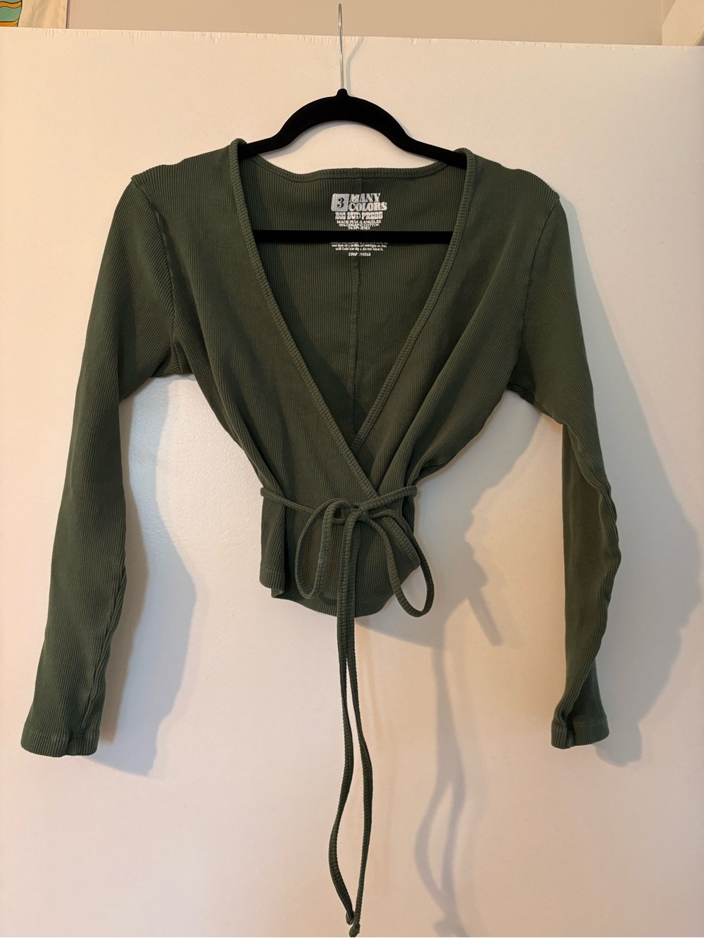 Big Bud Press Green Wrap Long Sleeve Top